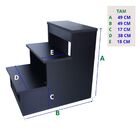 Escada Auxiliar 3 Degraus Mdf - Preto