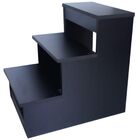 Escada Auxiliar 3 Degraus Mdf - Preto
