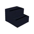 Escada Auxiliar C/ Fita Anti Derrapante 2 Degraus Em Mdf Preto