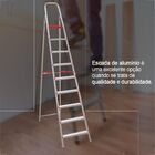 Escada Botafogo Aluminio Residencial 9 Degraus