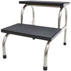 Escada Clínica De 2 Degraus Inox  Piso Em Mdf Com Antiderrapa