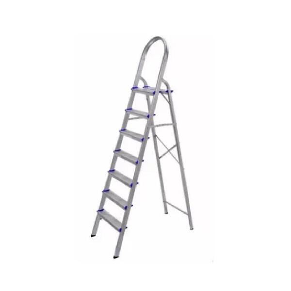 Escada Com 7 Degraus Capacidade 120kg Em Alumínio - Real