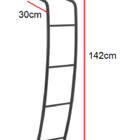 Escada Curva Para Beliche Fácil Subida Altura 162cm Schmitt P