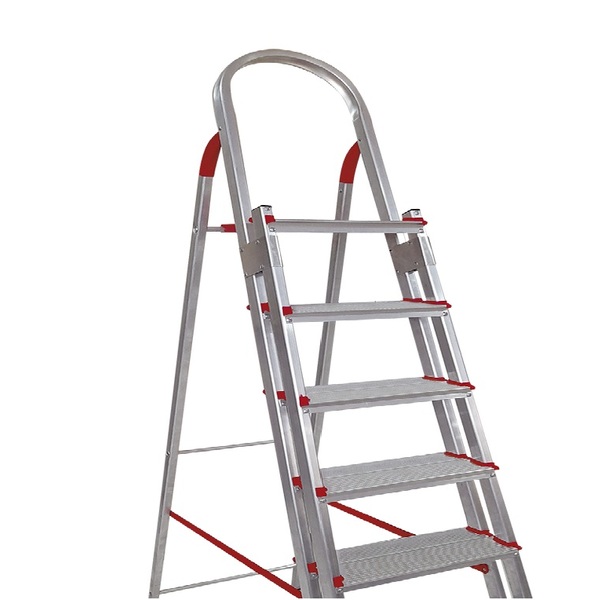 Escada De Alumínio 6 Degraus Duplos Linha Prática