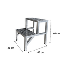 Escada De Alumínio Banqueta 02 Degraus Super Reforçada.