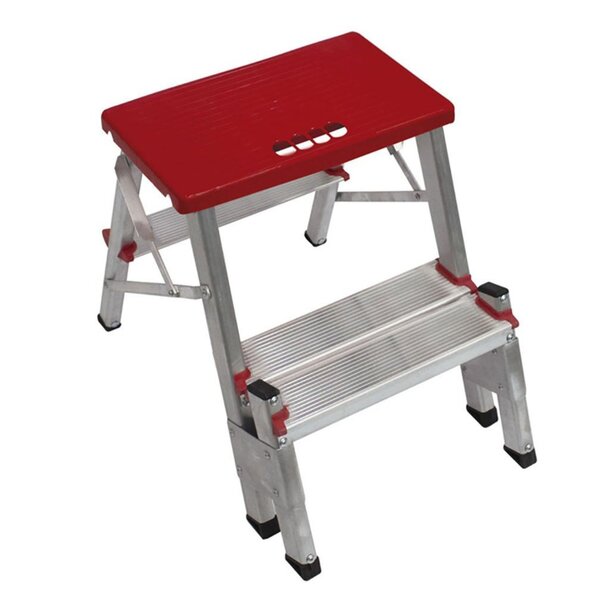 Escada De Alumínio Bilateral 2 Degraus Duplos Apolo Art Facto