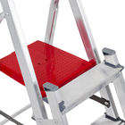 Escada De Alumínio Dupla 2 Degraus Natural 120kg Reisam