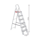 Escada De Alumínio Dupla 6 Degraus Natural 120kg Reisam