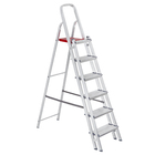 Escada De Alumínio Dupla 6 Degraus Natural 120kg Reisam