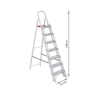 Escada De Alumínio Dupla 7 Degraus Natural 120kg Reisam