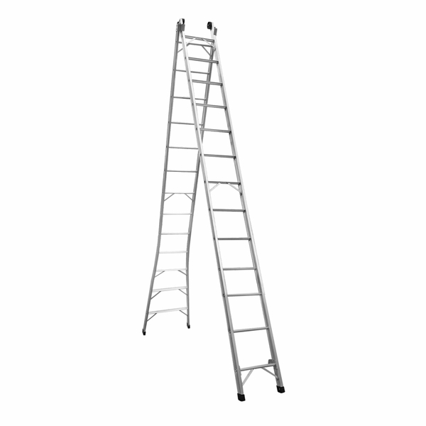 Escada De Alumínio Extensiva 2 X 13 Degraus 4,20 X 7,20 M