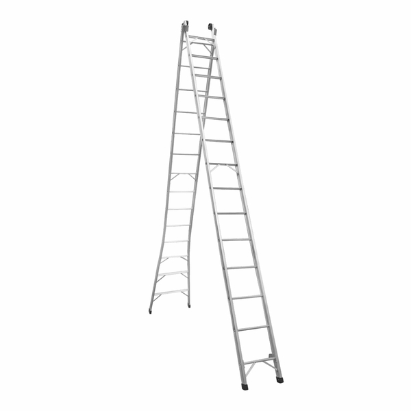 Escada De Alumínio Extensiva 2 X 14 Degraus 4,50 X 7,80 M