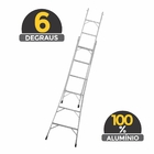 Escada De Alumínio Extensiva 2 X 6 Degraus 2,10  X 3,30 M