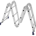 Escada De Alumínio Mor Multifuncional 4x3 12 Degraus Capacida