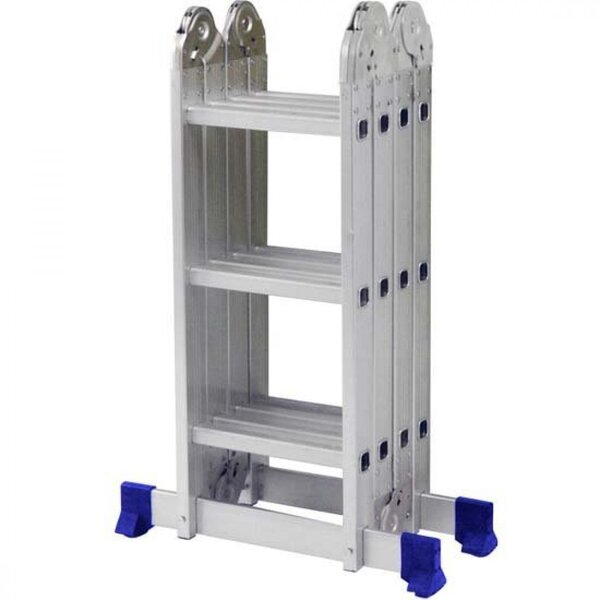 Escada De Alumínio Mor Multifuncional 4x3 12 Degraus Capacida