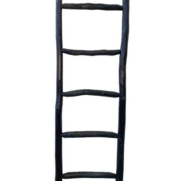 Escada De Madeira Decorativa Preto Lili Casa Altura 1.50m Úni