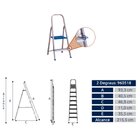 Escada Dobravel 2 Degraus Em Aluminio Alumasa