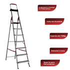 Escada Dobravel 7 Degraus Confort Em Aluminio Alumasa