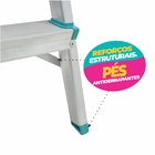 Escada Doméstica 5 Degraus Alumínio