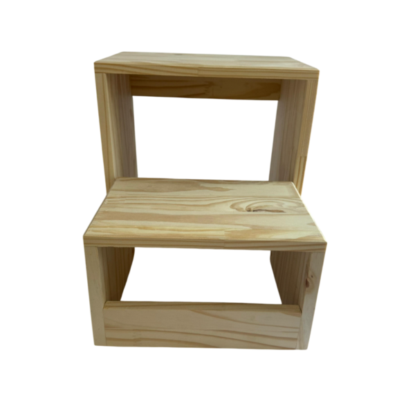 Escada e Mesa para Cachorro e Gato M Madeira Bege Settis