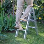 Escada Em Alumínio Com 6 Degraus De 1,75 Metros De Altura Tot