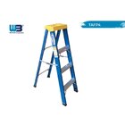 Escada Em Fibra Tesoura 3 Degraus 1,20m Com Patamar Premium W