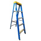 Escada Em Fibra Tesoura 4 Degraus 1,50m Com Patamar Premium W