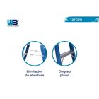 Escada Em Fibra Tesoura Dupla 8 Degraus 2,40m Premium Wbertolo