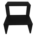 Escada Escadinha 2 Degraus Multiuso Em Mdf Reforçada Preto