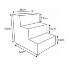 Escada Escadinha Pet Cachorro 3 Degraus Rampa Suede Grace Azu