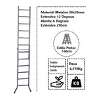 Escada Extensiva 3 Em 1 Metalon 30x20mm 6 E 12 Degraus 160cm