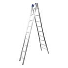 Escada Extensiva Com 9 Degraus Capacidade 120kg Em Alumínio -