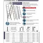 Escada Extensível Dupla 2x6 Degraus 2 10/3 30 Mts