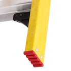 Escada Fibra de Vidro 5 Degraus 1,4m 120kg Prata e Amarelo Botafogo