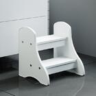 Escada Infantil 2 Degraus Montessori Abraço De Mãe - Branco