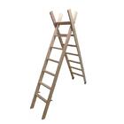 Escada Madeira Eucalipto Alongável 2 Partes De 7 Degraus - Vo
