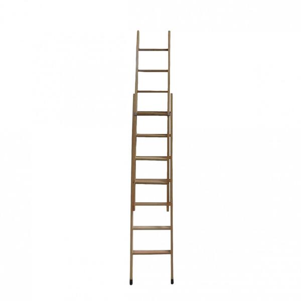 Escada Madeira Eucalipto Alongável 2 Partes De 7 Degraus - Vo