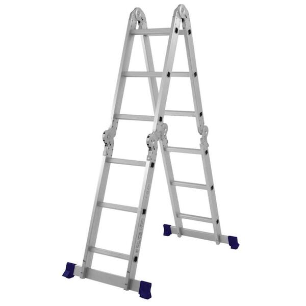 Escada Multifuncional Com Plataforma 4x3 12 Degraus