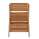 Escada para Jardim Vertical 3 Vasos  Madeira  Marrom 112x58cm MetalNew