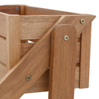 Escada para Jardim Vertical 3 Vasos  Madeira  Marrom 112x58cm MetalNew