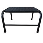 Escada Para Maca 1 Degrau Metálica Esmaltada Preta Medcombo