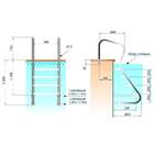 Escada Para Piscina Confort 2" Com 3 Degraus Duplos Em Aço In