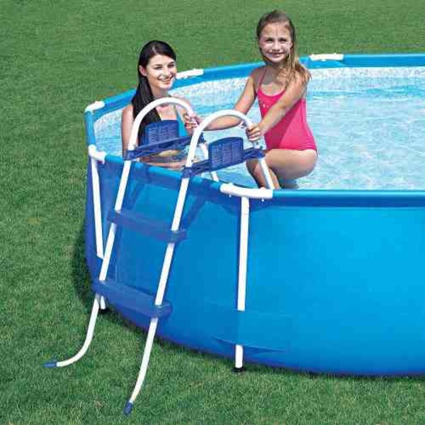 Escada Para Piscina De Ate 76 Cm De Altura Original Bestway N Intex 58046 Leroy Merlin