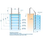 Escada Para Piscina Tradicional 1 1/2" Em Aço Inox 5 Degraus
