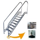 Escada Parisiense Inox 316 De 1m A 1.5m Até 8 Degraus - Profu