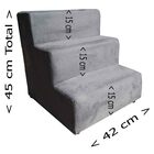 Escada Pet Para Cães E Gatos Teddy 3 Degraus Verde