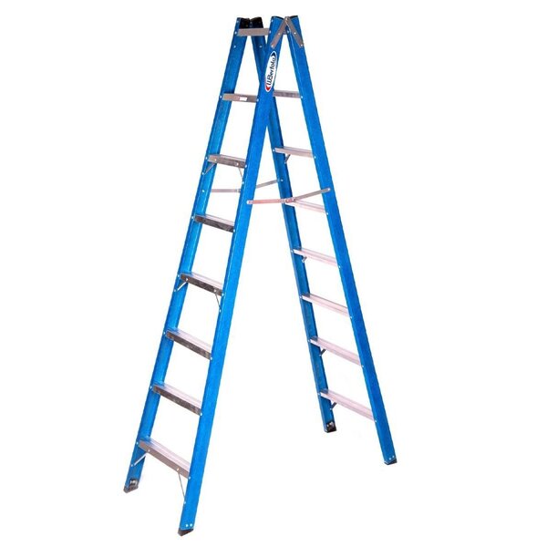 Escada Tesoura Dupla Em Fibra Premium 2,10m 7 Degraus Wbertolo