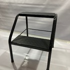 Escadinha 2 Degraus Pintura Epóxi Preta