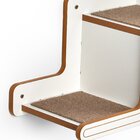 Escadinha Celine Para Gatos Branca 4 Degraus - Subindo Para D