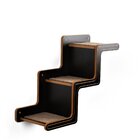 Escadinha Celine Para Gatos Preta 3 Degraus - Subindo Para Di